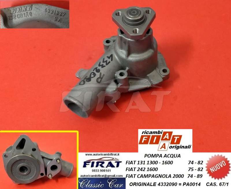 POMPA ACQUA FIAT 131 - 242 - CAMPAGNOLA (4332090)